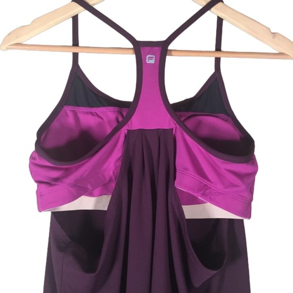 Fabletics tank top Norwalk purple built in bra Gym Workout Athletic Running - Picture 5 of 9